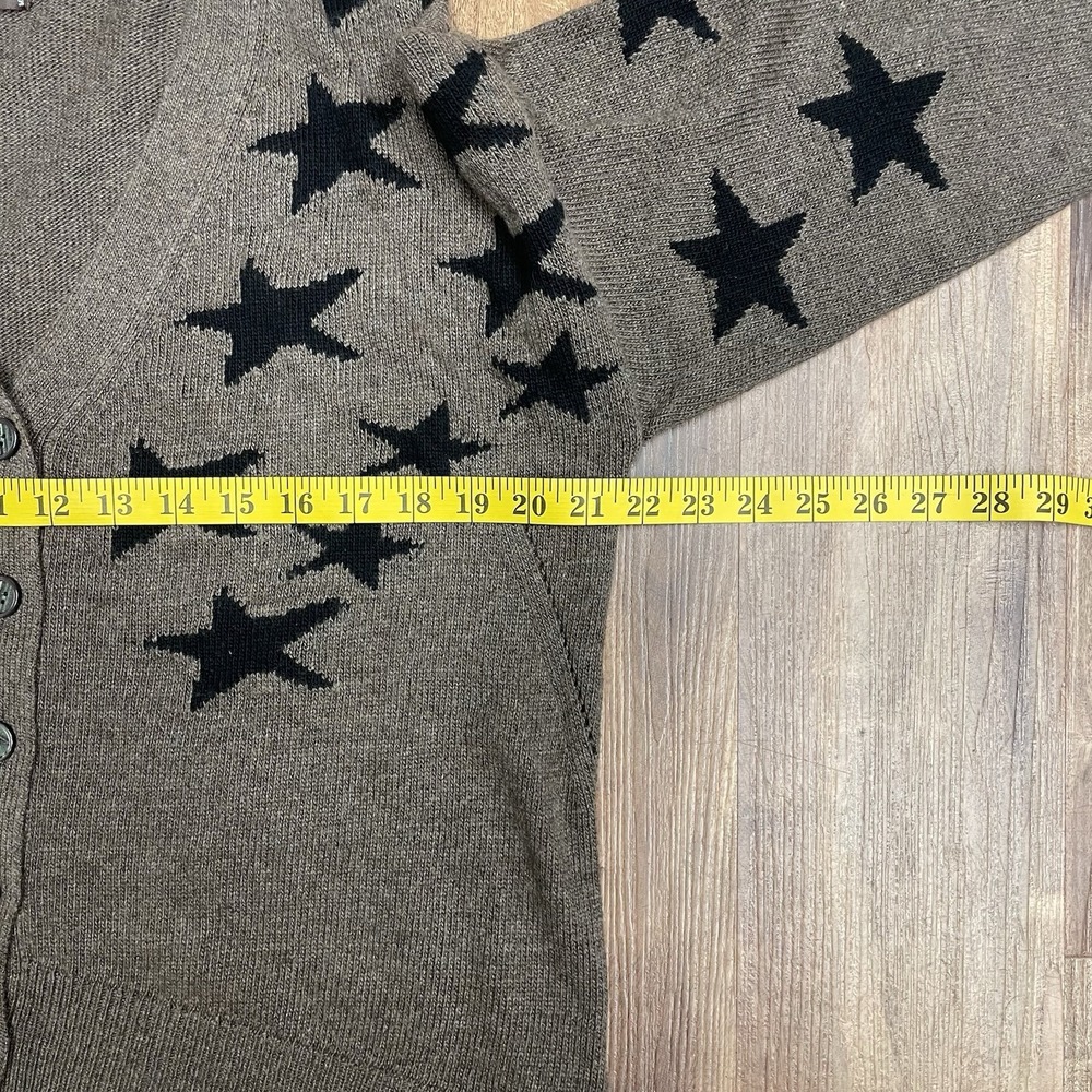 Zadig & Voltaire Mirka WS Stars Strass Cashmere Gray Cardigan Sweater Women's S - Picture 7 of 7